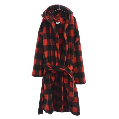 ヴェトモン18SS Red Light Flannel Robe赤チェック バスローブコート